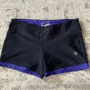 Black/Purple Spandex Shorts